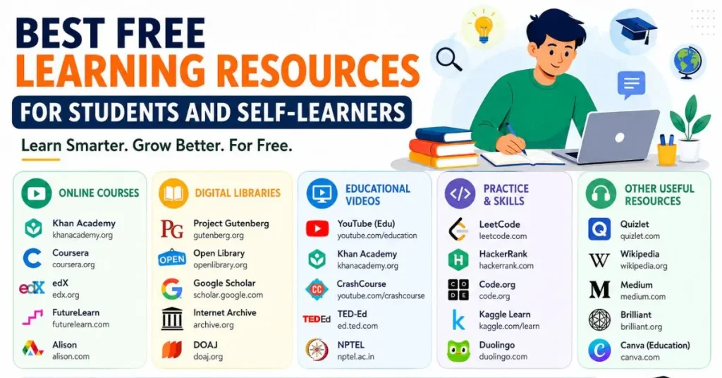 Best Free Learning Resources for Students and Self-Learners best free learning resources for students and Self-learners