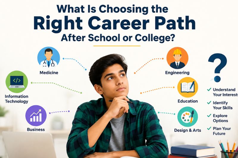 what Is choosing the right career path after school or college